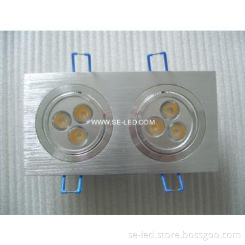 high power square warm white 6w led ceiling lighting with Epistar chi